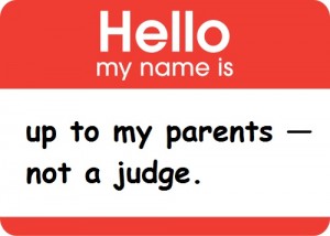 a child's name is parents' choice